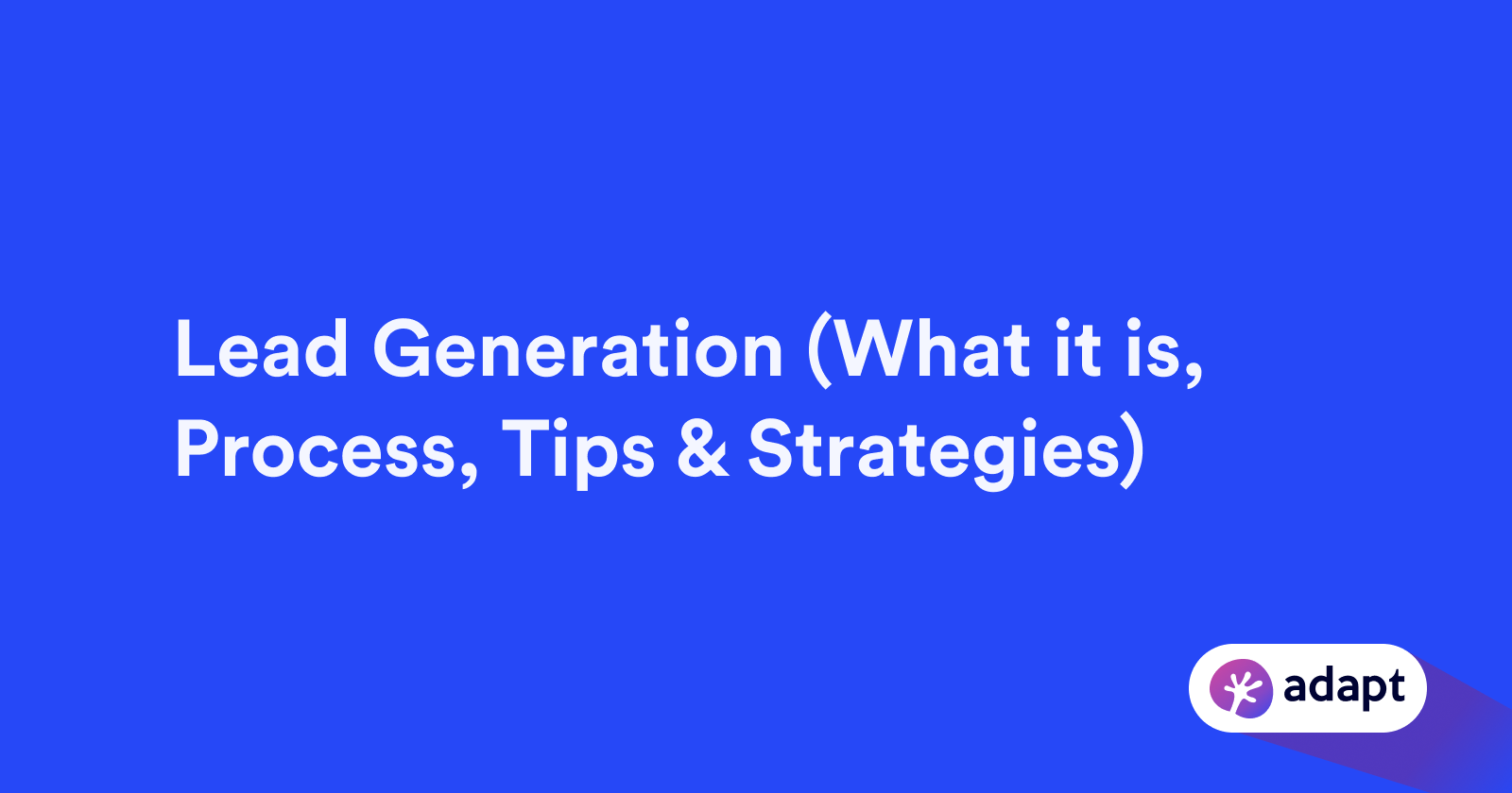 Lead Generation : Process, Tips & Strategies in 2024