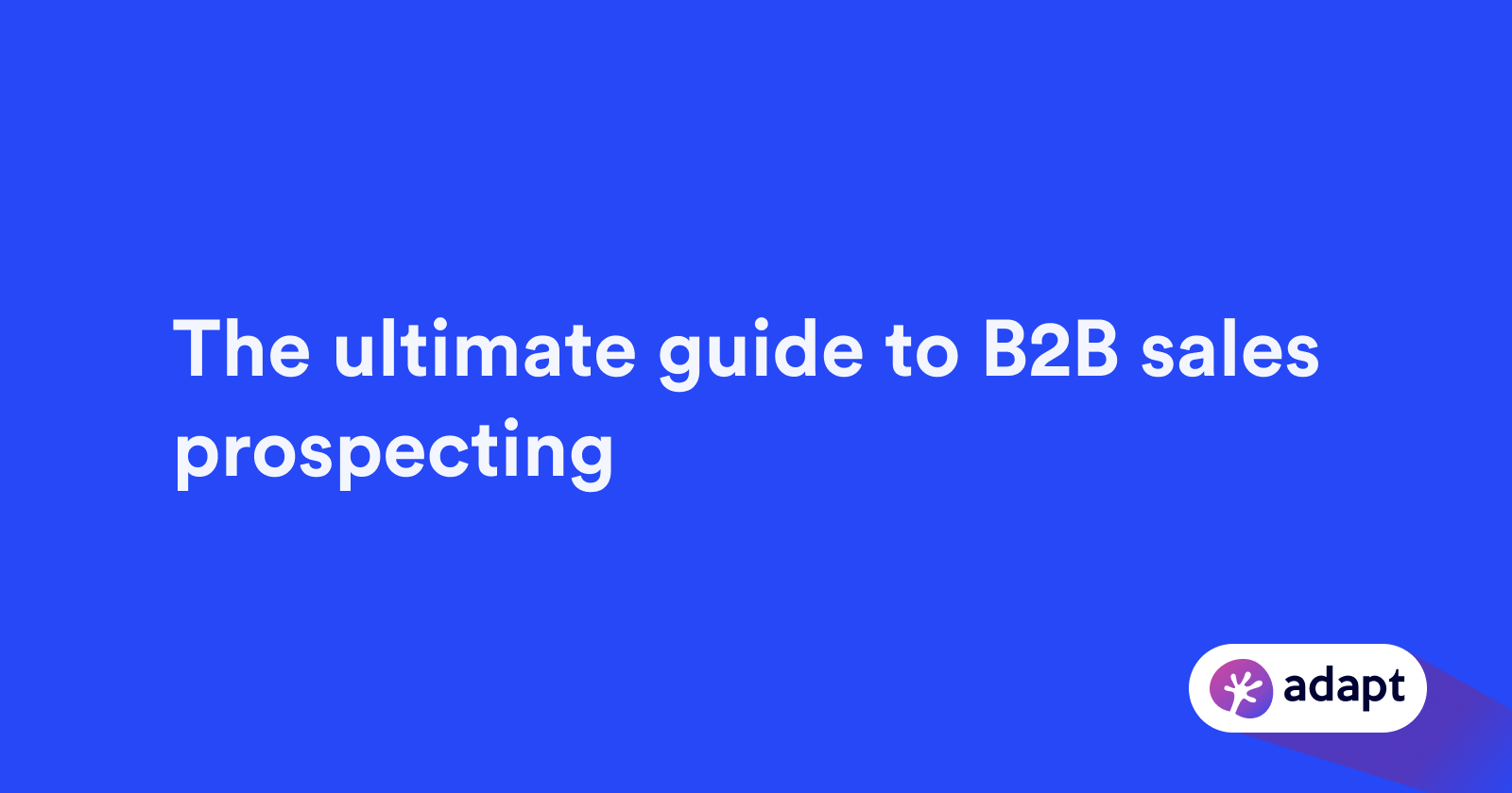 The Ultimate Guide to B2B Sales Prospecting