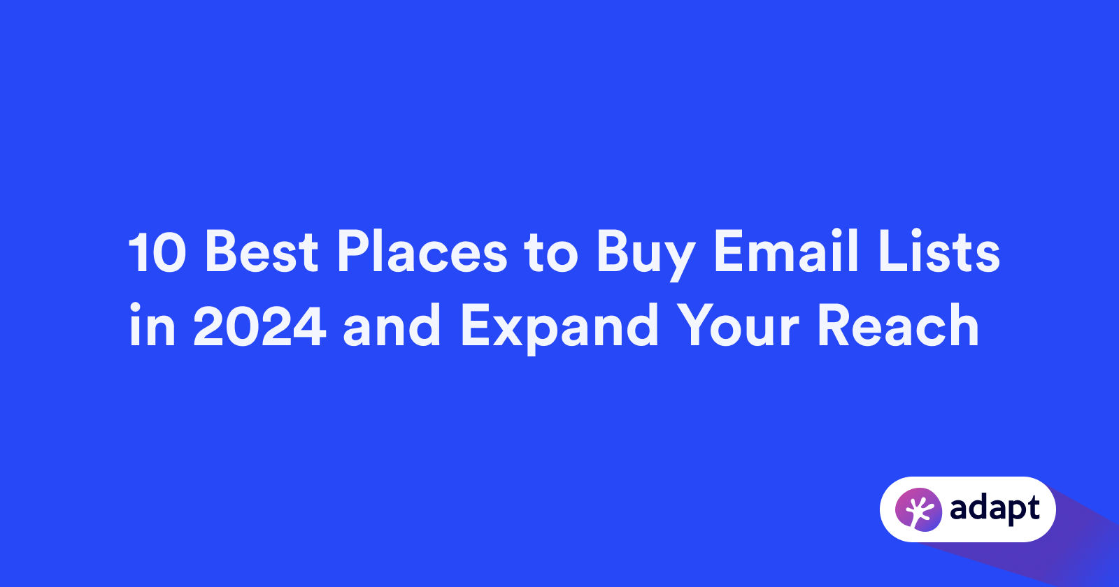 10 Best Places to Buy Email Lists in 2024 and Expand Your Reach